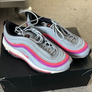 Nike Air Max 97 Gray and Pink Sneakers